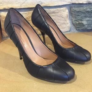 BCBGMaxAzria Black Leather Heels